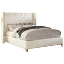 Meridian Soho Queen Upholstered Platform Bed SohoWhite-Q IMAGE 1