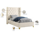  Size_Twin -- Soho White White Bonded Leather Twin Bed IMAGE 4