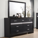  Coaster Furniture Miranda 206364 Dresser Mirror - Black IMAGE 2