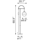  Zuo Waterloo 56053 Floor Lamp - White & Bronze IMAGE 7