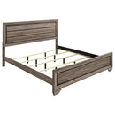  Size_King -- Kauffman 204191KE Wood Eastern King Panel Bed - Washed Taupe IMAGE 1