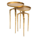  Zuo Como 405002 Accent Table Set - Antique Gold IMAGE 1