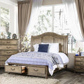  Color_Rustic Natural Tone -- Furniture of America Belgrade Queen Panel Bed with Storage IMAGE 1