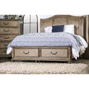  Color_Rustic Natural Tone -- Furniture of America Belgrade Queen Panel Bed with Storage IMAGE 3