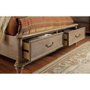 Color_Rustic Natural Tone -- Furniture of America Belgrade Queen Panel Bed with Storage IMAGE 4