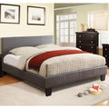  Color_Grey Size_Twin -- Furniture of America Winn Park Upholstered Panel Bed IMAGE 1