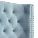  Color_Blue Size_California King -- Mirabelle CM7679BL-CK California King Upholstered Panel Bed - Blue IMAGE 3