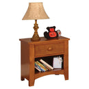 Furniture of America Omnus 1-Drawer Kids Nightstand CM7905OAK-N IMAGE 2