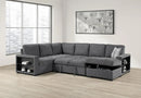 U275 GREY 3PC SECTIONAL W/USB