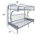 Acme Furniture Eclipse 02091W-SI Twin/Full Futon Bunk Bed IMAGE 5