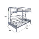  Acme Furniture Eclipse 02091W-SI Twin/Full Futon Bunk Bed IMAGE 6