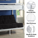  Acme Furniture Eclipse 02091W-W Twin/Full Futon Bunk Bed IMAGE 7
