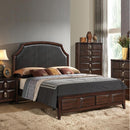  Acme Furniture Lancaster King Upholstered Panel Bed with Storage 24567EK IMAGE 2