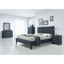 Acme Furniture Saveria Queen Upholstered Platform Bed 25660Q IMAGE 2