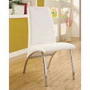  Furniture of America Wailoa Dining Table with Glass Top and Pedestal Base CM8370WH-T-TABLE IMAGE 5