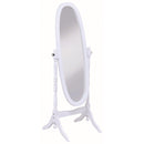  Coaster Furniture Foyet 950802 Wood Adjustable Full Length Cheval Mirror - White IMAGE 1
