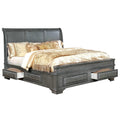  Color_Grey  Size_Queen  -- Furniture of America Brandt Sleigh Bed with Storage IMAGE 1