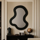 417Black-38M Oblique Acacia Wood Frame Mirror