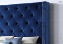 B580-Q BLUE VELVET QUEEN BED