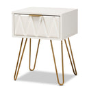 BRA-003-White/Gold ET End Table