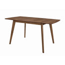  Coaster Furniture Alfredo 108080 63-inch Extension Leaf Dining Table - Natural Walnut IMAGE 1