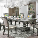  Furniture of America Alpena Dining Table with Pedestal Base CM3350GY-T-Table IMAGE 1