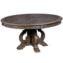 Furniture of America Round Arcadia Dining Table with Pedestal Base CM3150RT IMAGE 1