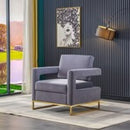 Grey Velvet Barrel Chair RC02GG