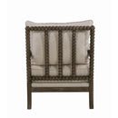  Coaster Furniture Blanchett 905362 Upholstered Bobbin Accent Chair - Beige and Natural IMAGE 4