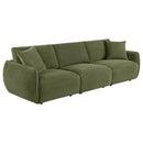 Elysia Chenille 551895 3pc Green Sofa Set (LAF+ARMLESS+RAF)