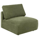 Elysia Chenille 551895 3pc Green Sofa Set (LAF+ARMLESS+RAF)