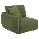 Elysia Chenille 551895 3pc Green Sofa Set (LAF+ARMLESS+RAF)