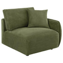 Elysia Chenille 551895 3pc Green Sofa Set (LAF+ARMLESS+RAF)