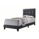  Size_Twin -- Mapes 305746T Upholstered Twin Panel Bed - Charcoal IMAGE 1