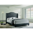  Coaster Furniture Sonoma 310072F Upholstered Full Wingback Bed - Grey IMAGE 4