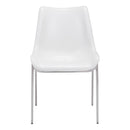  Zuo Magnus 101270 Dining Chair - White & Silver IMAGE 3