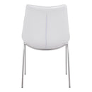  Zuo Magnus 101270 Dining Chair - White & Silver IMAGE 4