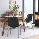  Zuo Magnus 101271 Dining Chair - Black & Silver IMAGE 8