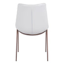  Zuo Magnus 101273 Dining Chair - White & Walnut IMAGE 4
