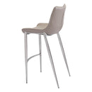  Zuo Magnus 101274 Barstool - Brown & Silver IMAGE 5