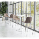  Zuo Magnus 101274 Barstool - Brown & Silver IMAGE 7