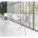  Zuo Magnus 101275 Barstool - White & Silver IMAGE 7