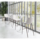  Zuo Magnus 101278 Barstool - White & Walnut IMAGE 7