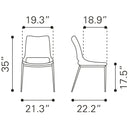  Zuo Ace 101282 Dining Chair - Brown & Walnut IMAGE 9