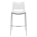  Zuo Ace 101283 Barstool - White & Silver IMAGE 3