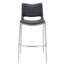  Zuo Ace 101284 Barstool - Black & Silver IMAGE 3