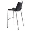  Zuo Ace 101284 Barstool - Black & Silver IMAGE 5