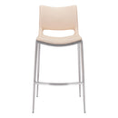  Zuo Ace 101285 Barstool - Light Pink & Silver IMAGE 3