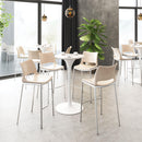  Zuo Ace 101285 Barstool - Light Pink & Silver IMAGE 7