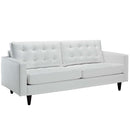 Modway Furniture Empress Stationary Bonded Leather Sofa EEI-1010-WHI IMAGE 2